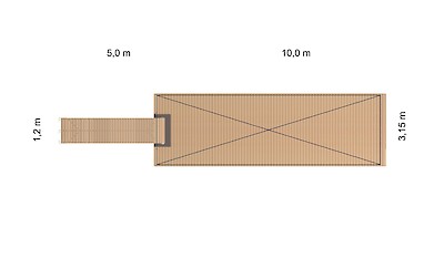 Massiivi 3,2 x 10 m massiivibetoni ponttoonilaituri, webshopProducts - 