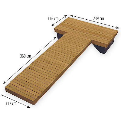 Sauna 1 (Ahti) 4,8 m muoviponttoonilaituri, webshopProducts - 